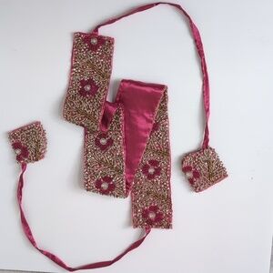 Anthropologie Beaded Belt 67" long